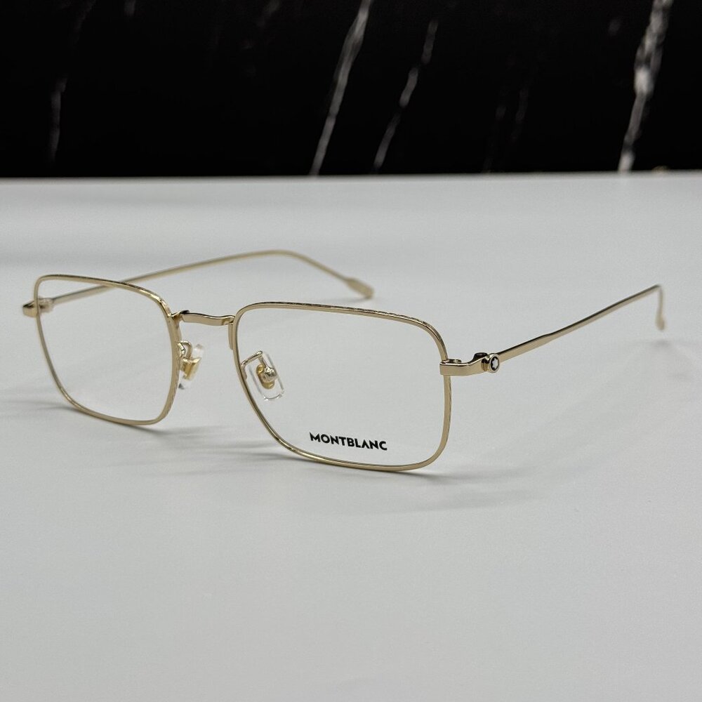 NEW MONTBLANC EYEGLASSES GOLD MEN EYEWEAR MONTBLANC MB0212O 004